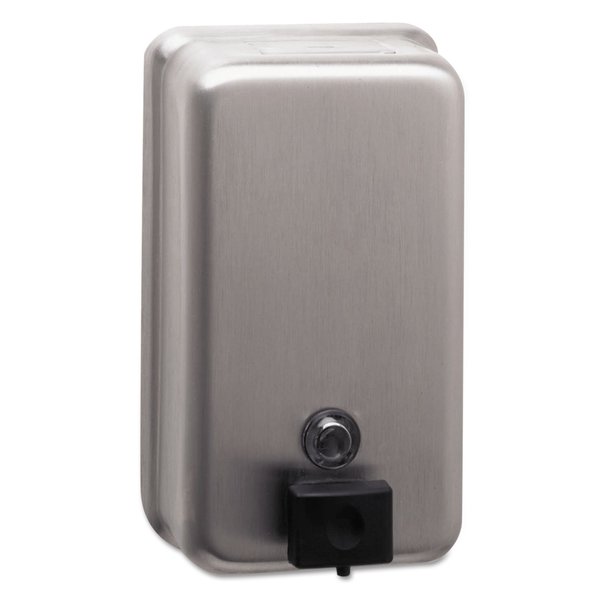 Bobrick ClassicSeries Surface-Mounted Soap Dispenser, 40 oz, Stainless Steel 2111